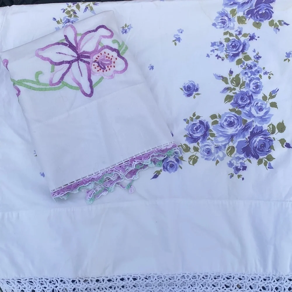 Vintage Pillow Cases Floral
